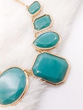 New Kate Spade New York Little Luxuries Medallion Drop Aqua Necklace ~Turquoise